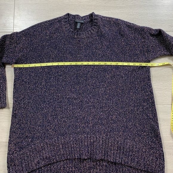 Eileen Fisher Dark Purple Thick Knit High Low Sweater - Picture 7 of 8